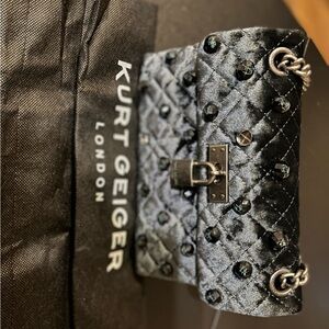 Kurt Geiger London Mini Brixton Velvet Shoulder Bag